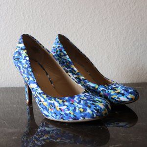 Kelly & Katie Isabel Blue Spattered Round Heels